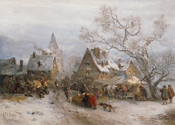 Jour de marché en hiver