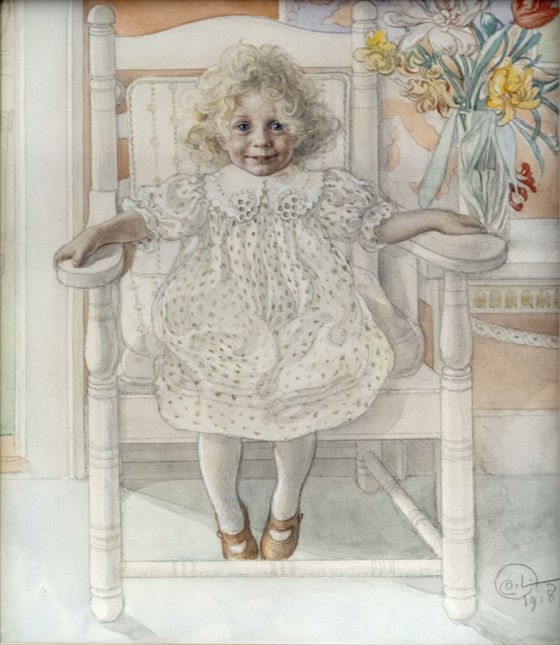 Portrait of Inga-Maria Thiel à Carl Larsson