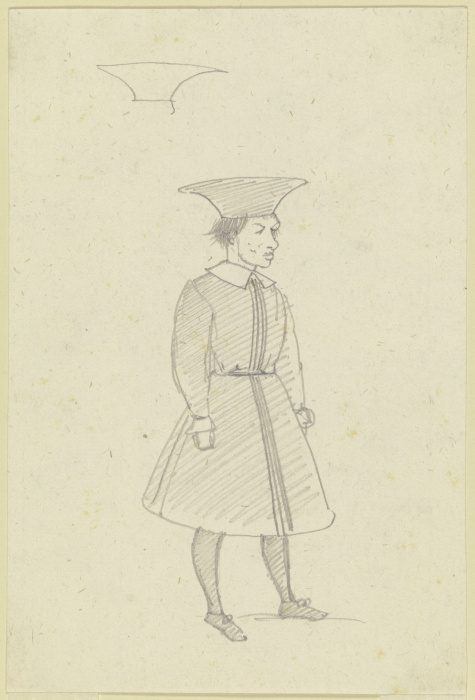 Junger Mann mit eigentümlicher Mütze nach rechts à Carl Philipp Fohr