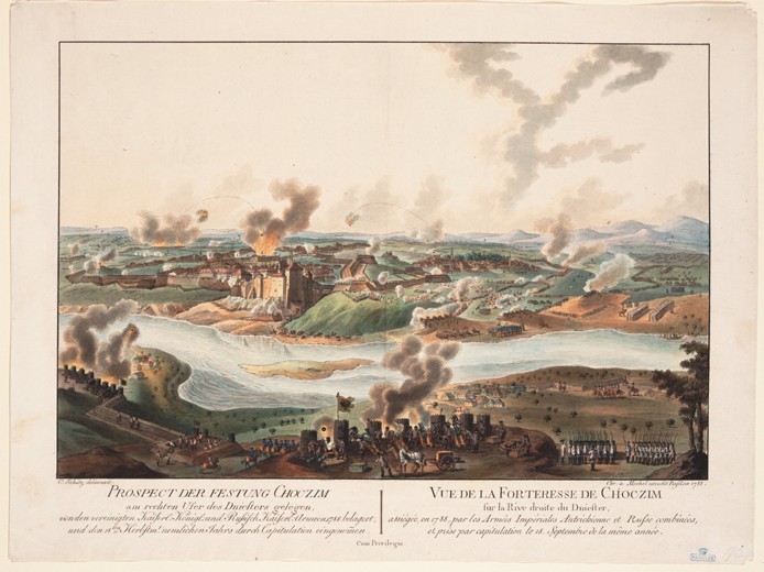 The siege of Khotyn in 1788 à Carl Schütz
