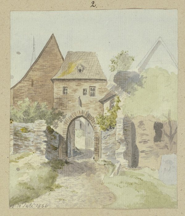 Das Burgtor in Kronberg im Taunus à Carl Theodor Reiffenstein