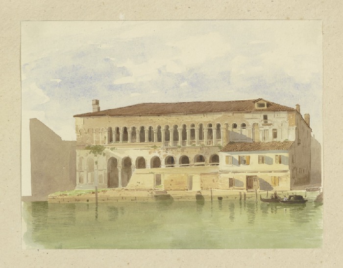 Der Fontego dei Turchi in Venedig à Carl Theodor Reiffenstein