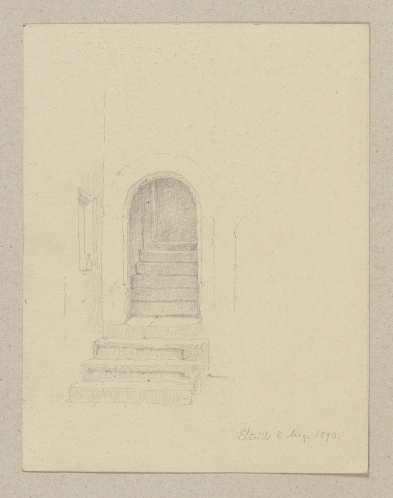 Eingang zu einem Treppenhaus à Carl Theodor Reiffenstein