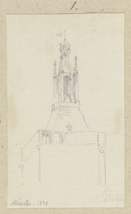 Turmhelm von St. Peter und Paul in Münster-Sarmsheim à Carl Theodor Reiffenstein