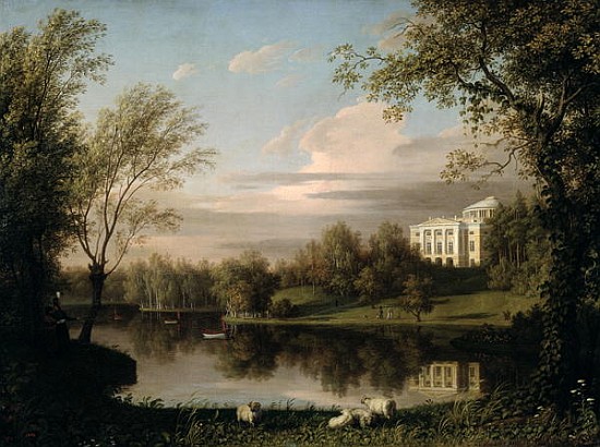 View of the Pavlovsk Palace, c.1800 à Carl Ferdinand von Kugelgen