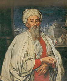 Bildnis eines Mannes in türkischem Kostüm. à Carlo Antonio Sacconi