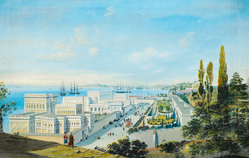 The Ciragan Palace in Constantinople à Carlo Bossoli