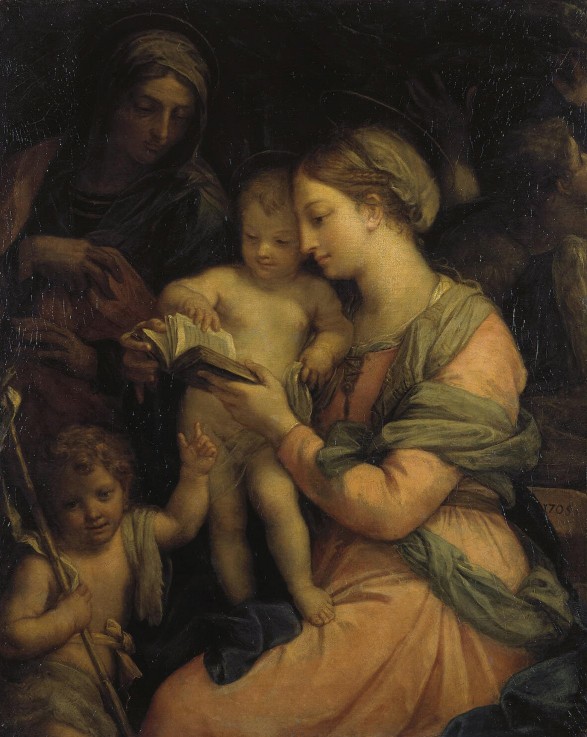 Madonna Teaching the Infant Christ Reading à Carlo Maratta