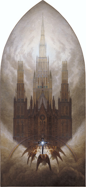 La cathédrale à Caspar David Friedrich