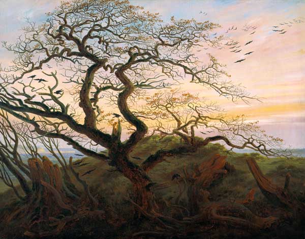 L'arbre aux corbeaux à Caspar David Friedrich