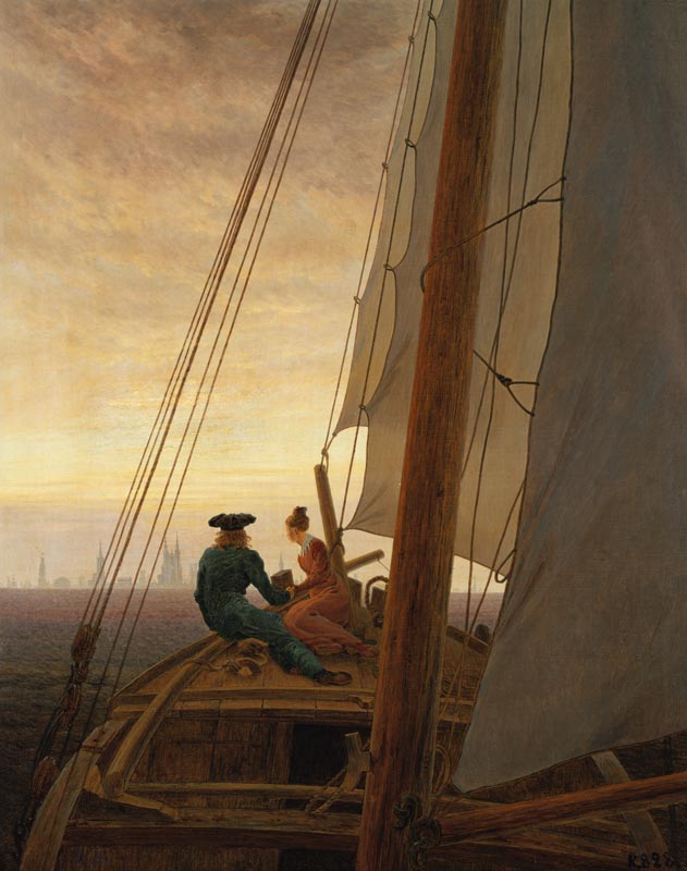 Sur le voilier à Caspar David Friedrich