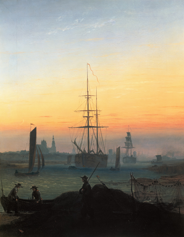 Port de Greifswald. à Caspar David Friedrich