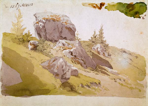 Meadowland, Riesengebirge à Caspar David Friedrich