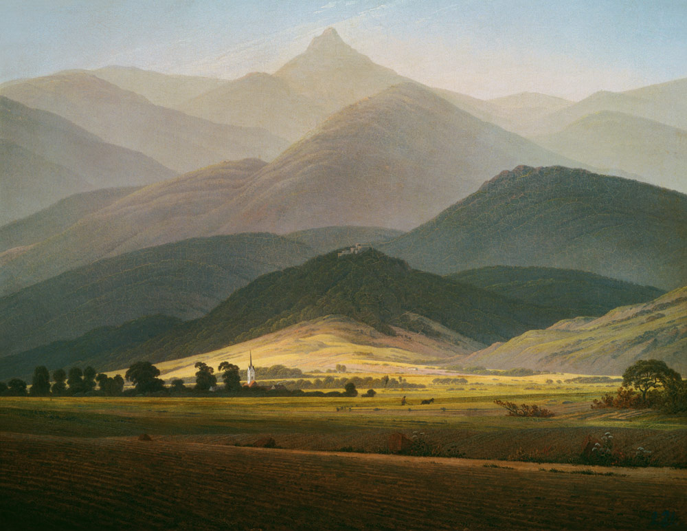 vaste paysage montagneux à Caspar David Friedrich