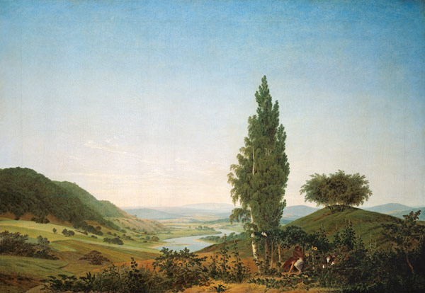 l'été (paysage avec un couple d'amoureux) à Caspar David Friedrich