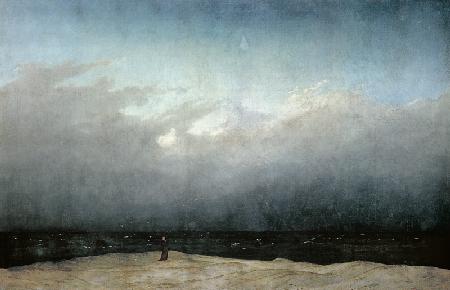 Moine au bord de mer (avant restauration) - Caspar David Friedrich