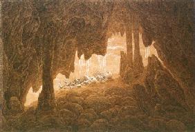 squelettes de stalagtites dans la caverne