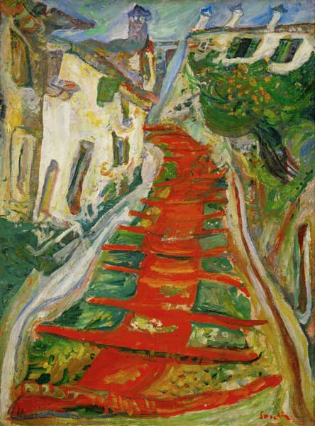 Escalier rouge à Cagnes à Chaim Soutine