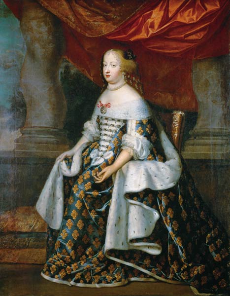 Portrait of Marie-Therese (1638-83) of Austria à Charles Beaubrun