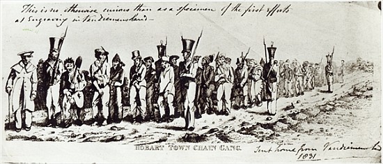 Hobart Town Chain Gang, c.1831 à Charles Bruce