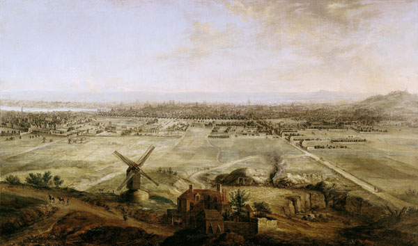 View of Paris from Belleville à Charles Laurent Grevenbroeck