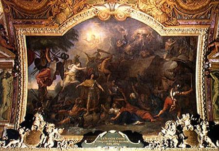 Franche-Comte Conquered for the Second Time, Ceiling Painting from the Galerie des Glaces à Charles Le Brun