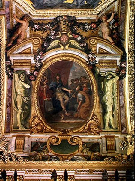 Patronage of the Arts in 1663, Ceiling Painting from the Galerie des Glaces à Charles Le Brun