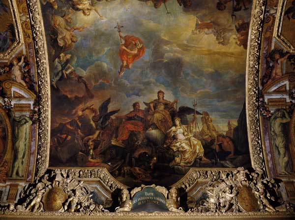 The Prosperous Neighbouring Powers of France, Ceiling Painting from the Galerie des Glaces à Charles Le Brun