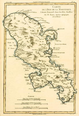 The Island of Martinique, from 'Atlas de Toutes les Parties Connues du Globe Terrestre' by Guillaume à Charles Marie Rigobert Bonne