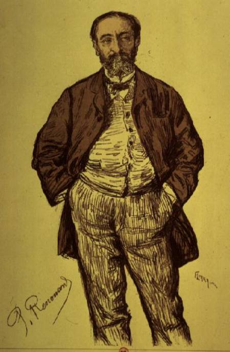Portrait of Camille Saint-Saens à Charles Paul Renouard