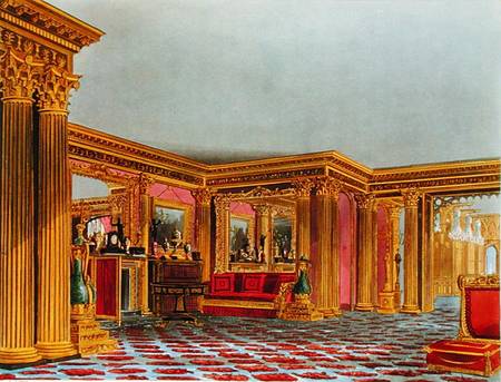 The Golden Drawing Room, Carlton House, from 'The History of the Royal Residences', engraved by Thom à Charles Wild