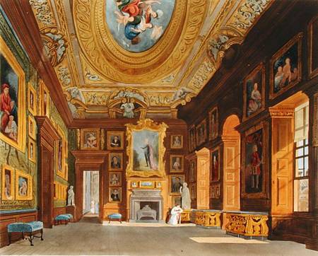 Queen Caroline's Drawing Room, Kensington Palace, from 'The History of the the Royal Residences', en à Charles Wild