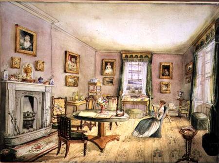 The Drawing Room, East Wood, Hay, f54 from an Album of Interiors à Charlotte Bosanquet