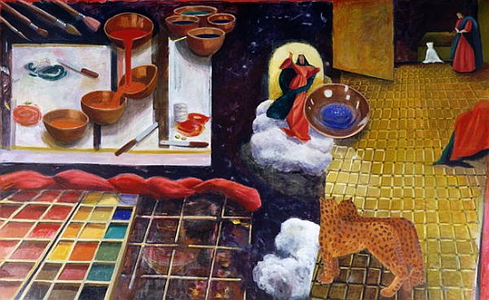 The Making of Vermilion, 2003 (oil on canvas)  à Charlotte  Moore