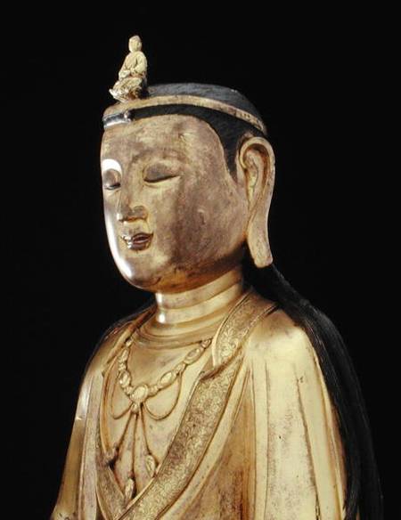 Avalokitesvara Guanyin  (detail) à Ecole chinoise