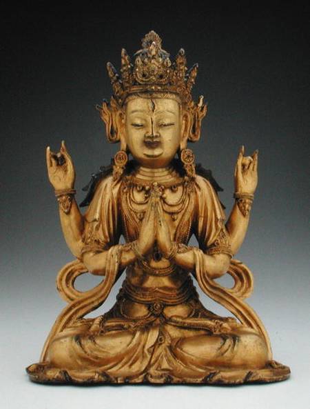 Figure of Avalokitesvara Sadaksari à Ecole chinoise