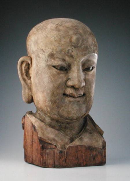 Head of a louhan, Yuan dynasty à Ecole chinoise