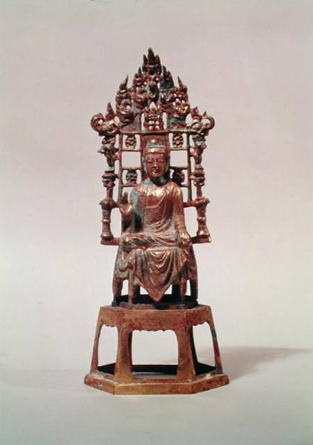 Statuette of Buddha in meditation, Tang Dynasty à Ecole chinoise