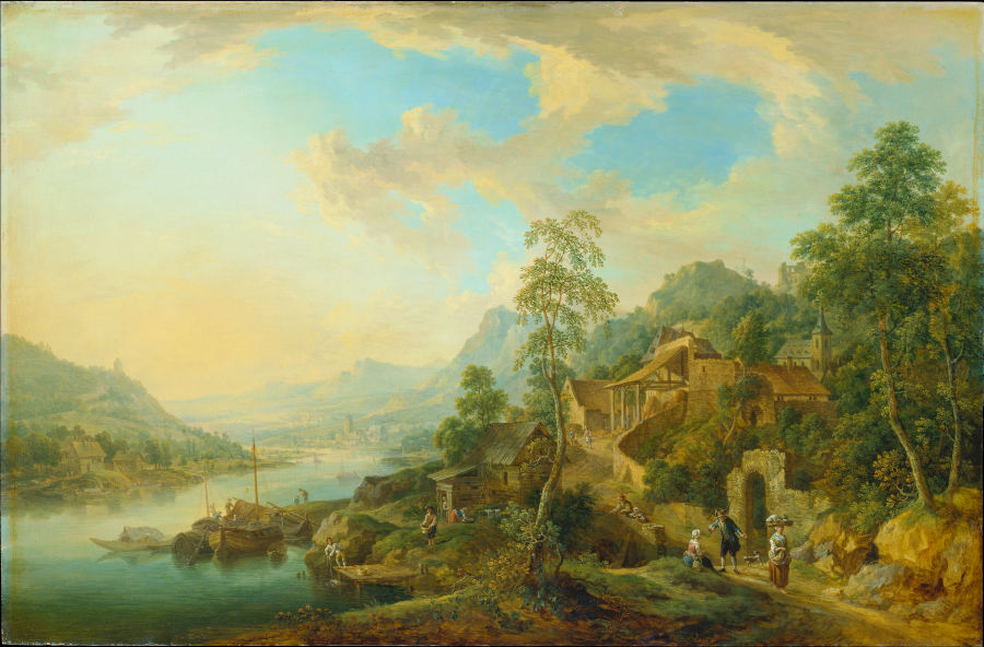 River Landscape in the Morning Light à Christian Georg Schütz l'Ancien