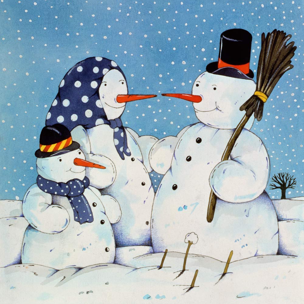 The Snowman Family, 1997 (w/c on paper)  à Christian  Kaempf