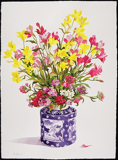 Flowers in a Chinese Jar (w/c)  à Christopher  Ryland