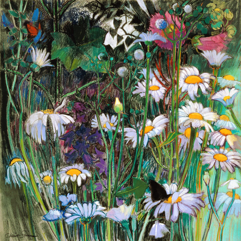 The White Garden (pastel on paper)  à Claire  Spencer