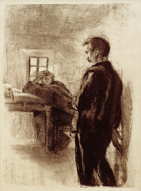 Mann und Mönch in einer Zelle à Clara Siewert