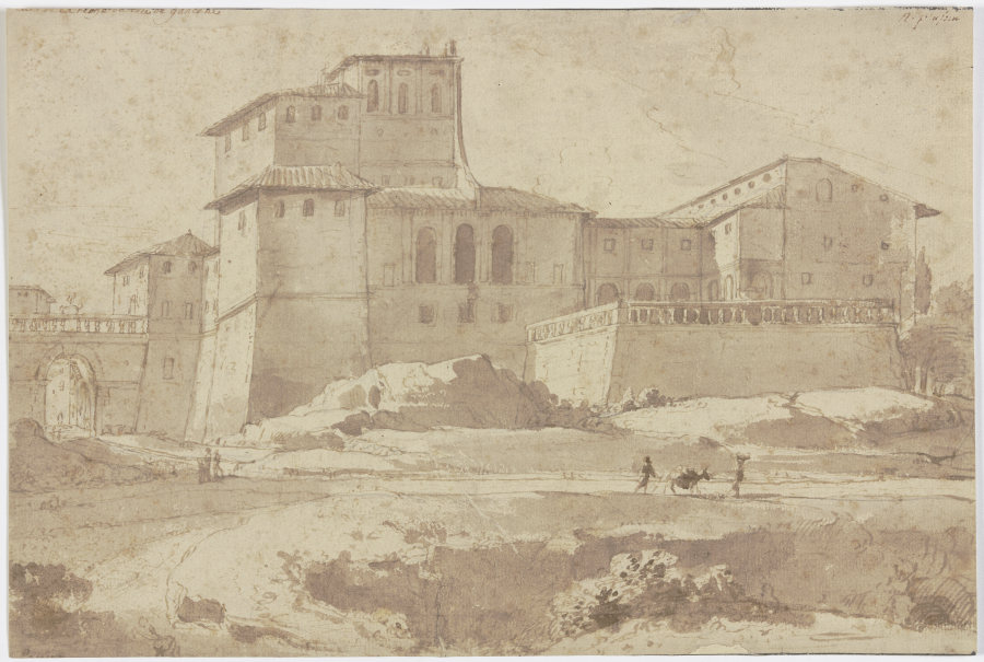 Ansicht des Palazzo Chigi in Ariccia à Claude Lorrain