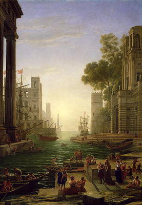 Embarkation of St. Paula Romana at Ostia, 1637-39 (oil on canvas) à Claude Lorrain