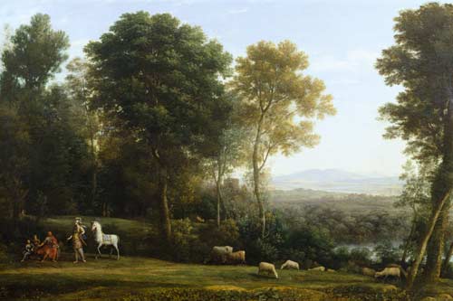 Landscape with Erminia in Discourse with the Old Man and his Sons à Claude Lorrain