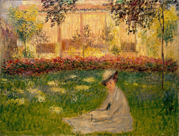 Woman in a Garden à Claude Monet