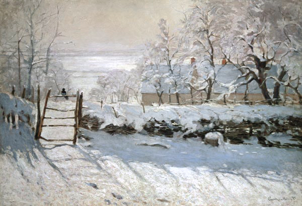 La pie - version couleurs froides à Claude Monet