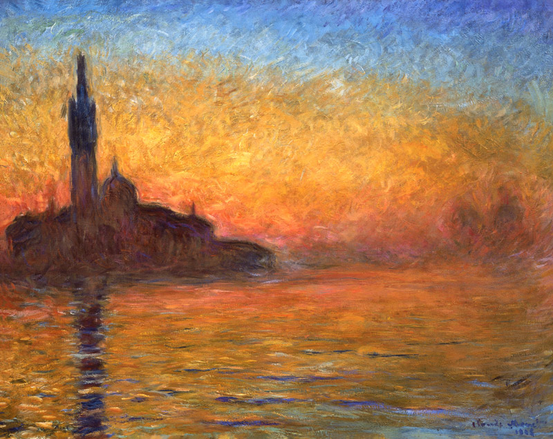 Saint-Georges-Majeur au crépuscule à Claude Monet