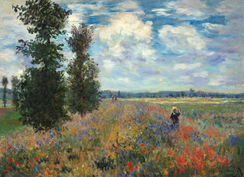 le champ de coquelicots à Claude Monet
